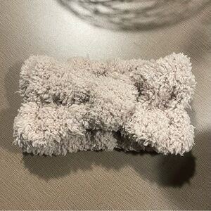 Plush Cream Teddy-style Spa Headband